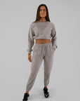 Women’s Crop Jumper - Bone Grey