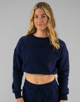 Women’s Crop Jumper - Navy Blue