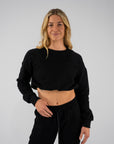 Women’s Crop Jumper - Black