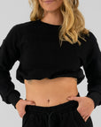 Women’s Crop Jumper - Black